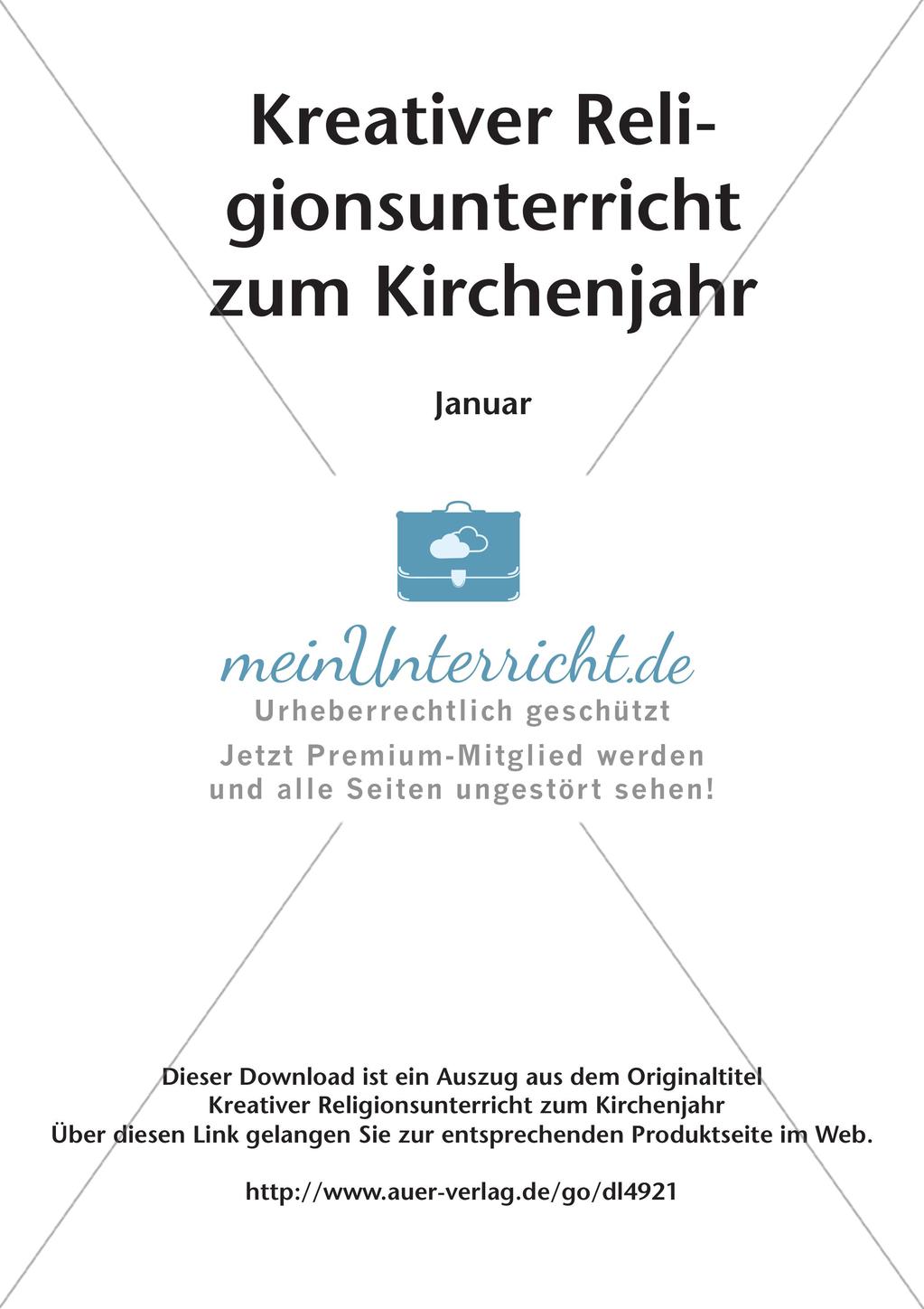 Das Kirchenjahr: Unterrichtsideen zum Januar Preview 2