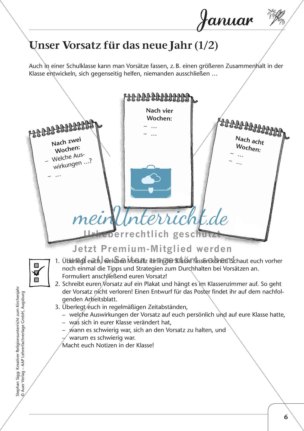 Das Kirchenjahr: Unterrichtsideen zum Januar Preview 8