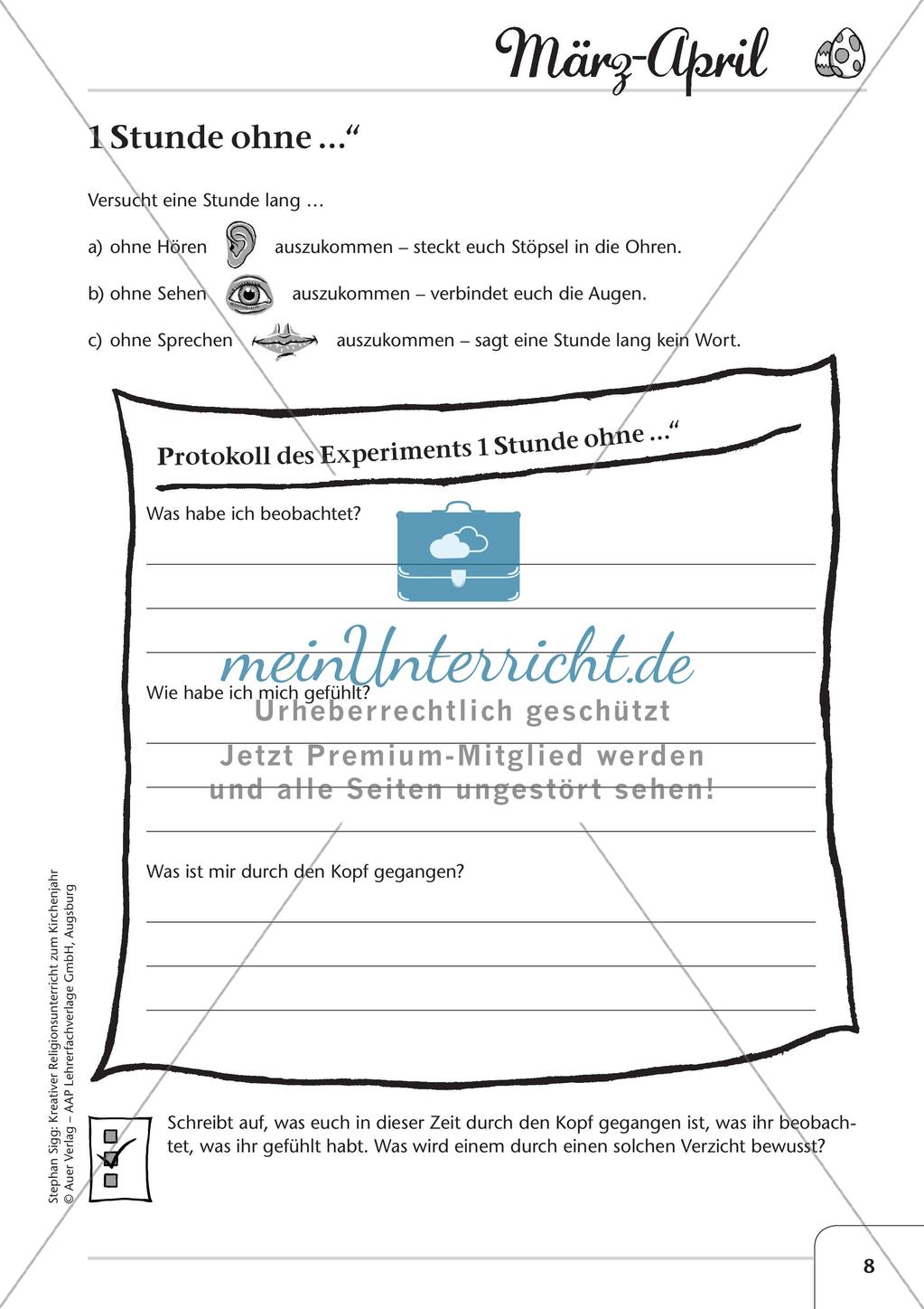 Das Kirchenjahr: Unterrichtsideen zu März bis April Preview 10