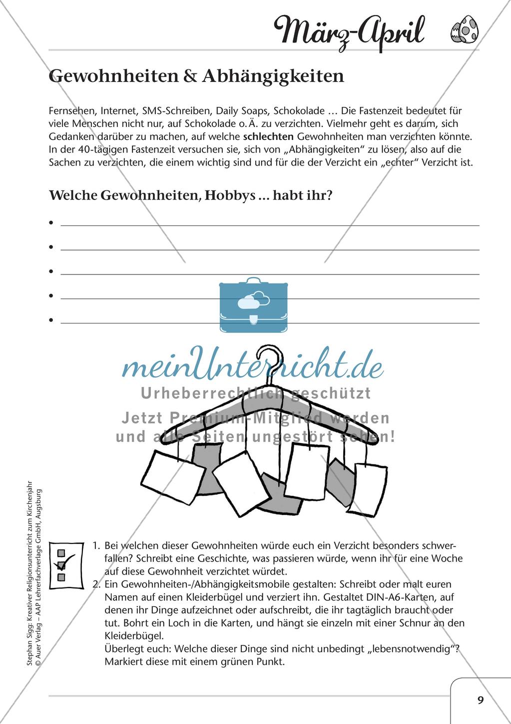 Das Kirchenjahr: Unterrichtsideen zu März bis April Preview 11