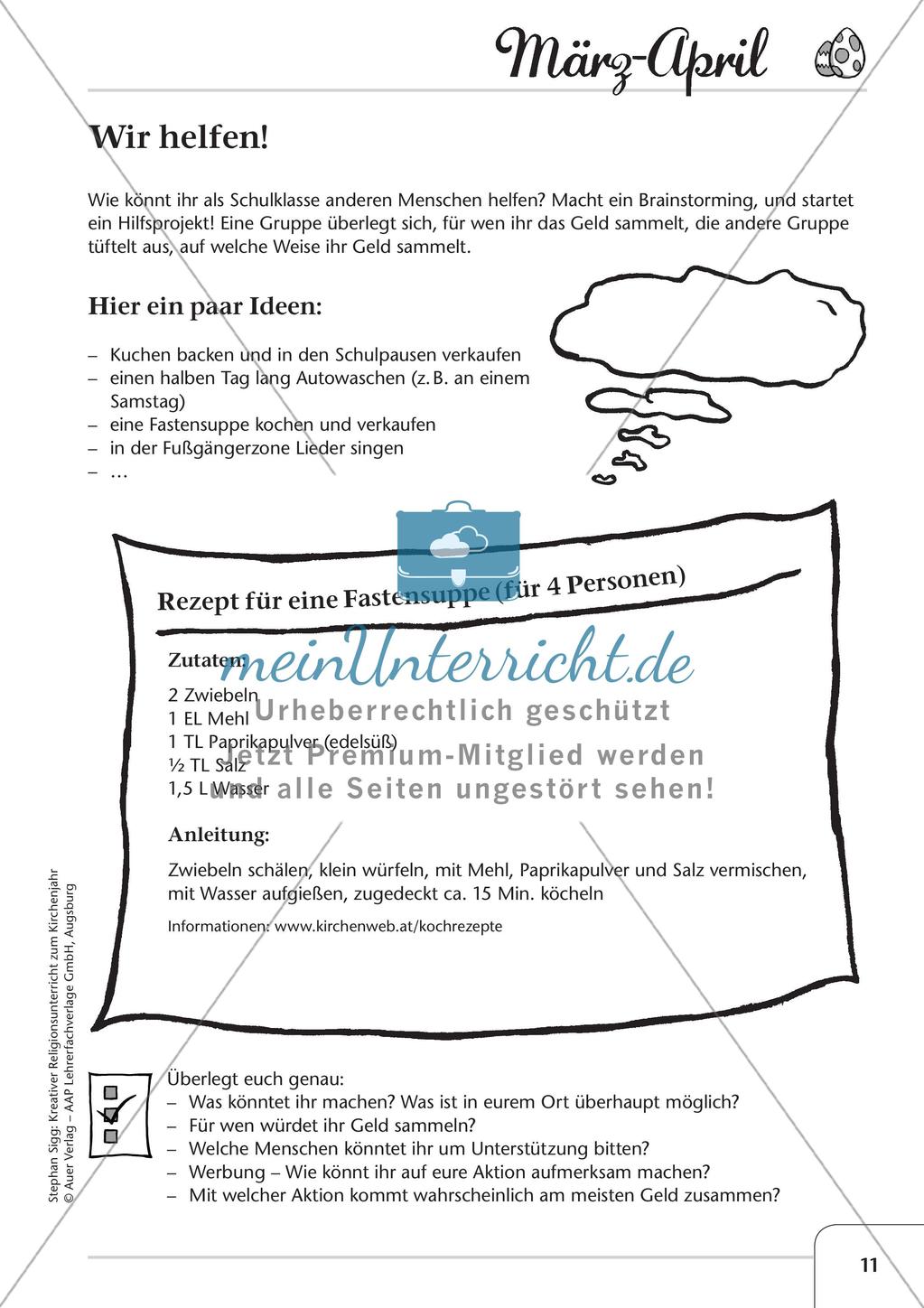Das Kirchenjahr: Unterrichtsideen zu März bis April Preview 13