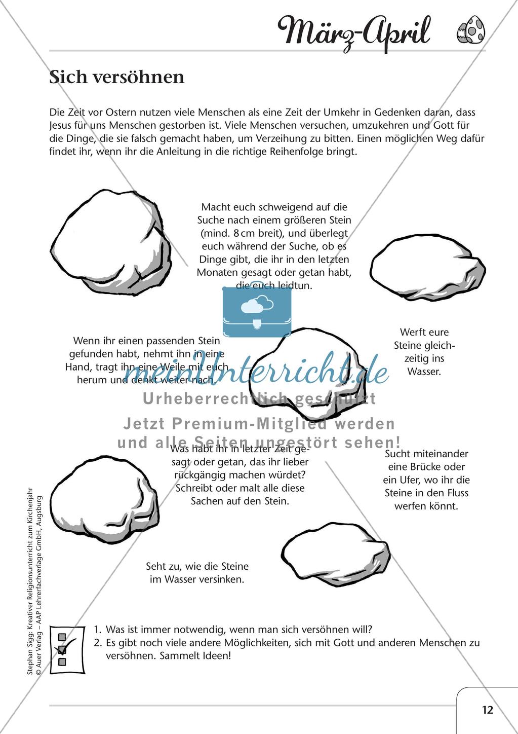 Das Kirchenjahr: Unterrichtsideen zu März bis April Preview 14