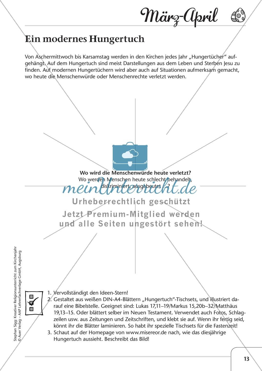 Das Kirchenjahr: Unterrichtsideen zu März bis April Preview 15