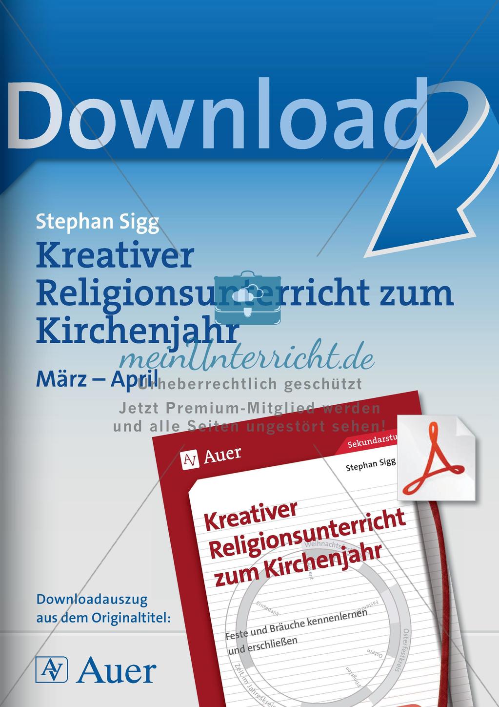 Das Kirchenjahr: Unterrichtsideen zu März bis April Preview 1