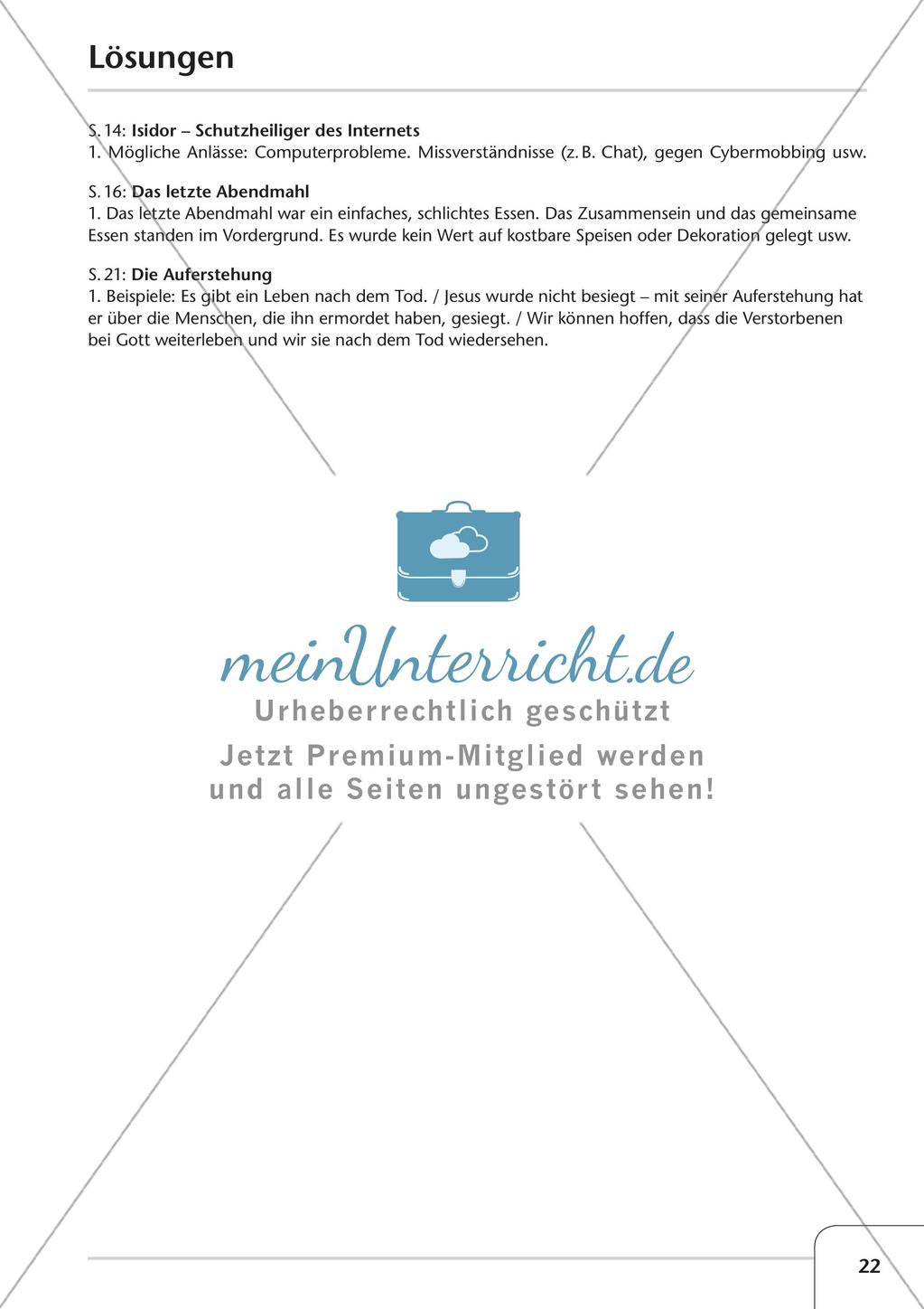 Das Kirchenjahr: Unterrichtsideen zu März bis April Preview 24