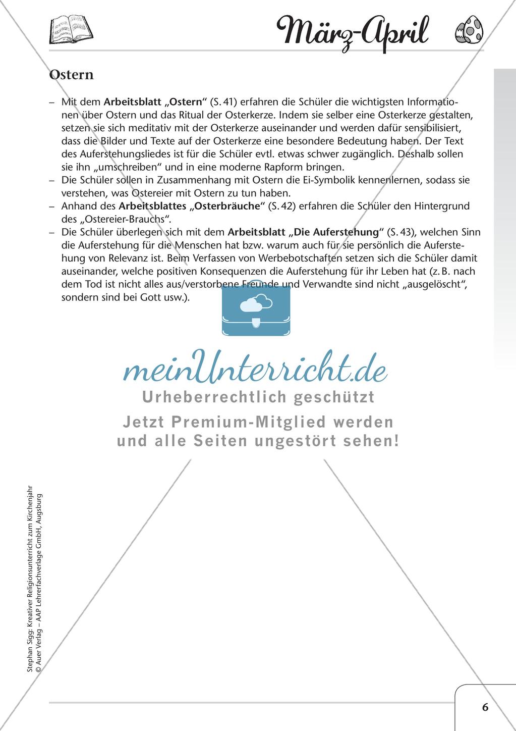 Das Kirchenjahr: Unterrichtsideen zu März bis April Preview 8