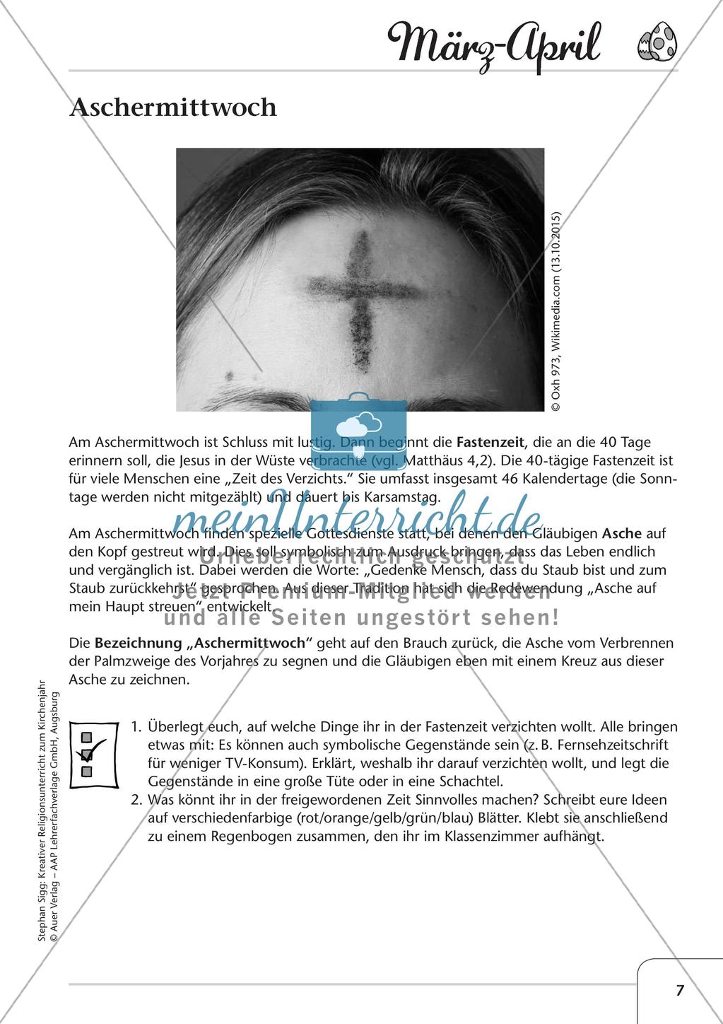 Das Kirchenjahr: Unterrichtsideen zu März bis April Preview 9