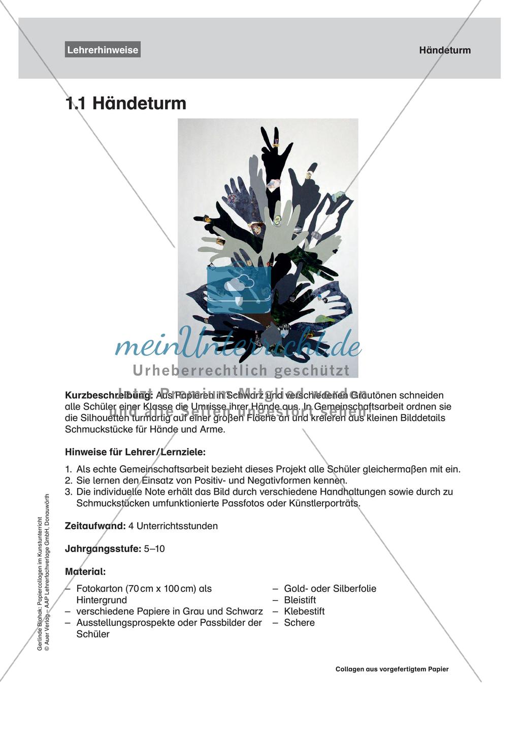 Collagen aus vorgefertigtem Papier: Gemeinschaftsarbeit und Plakat Preview 3