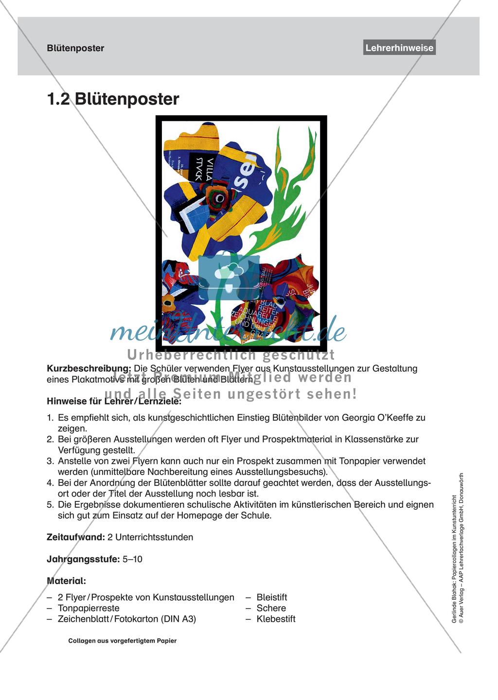 Collagen aus vorgefertigtem Papier: Gemeinschaftsarbeit und Plakat Preview 6