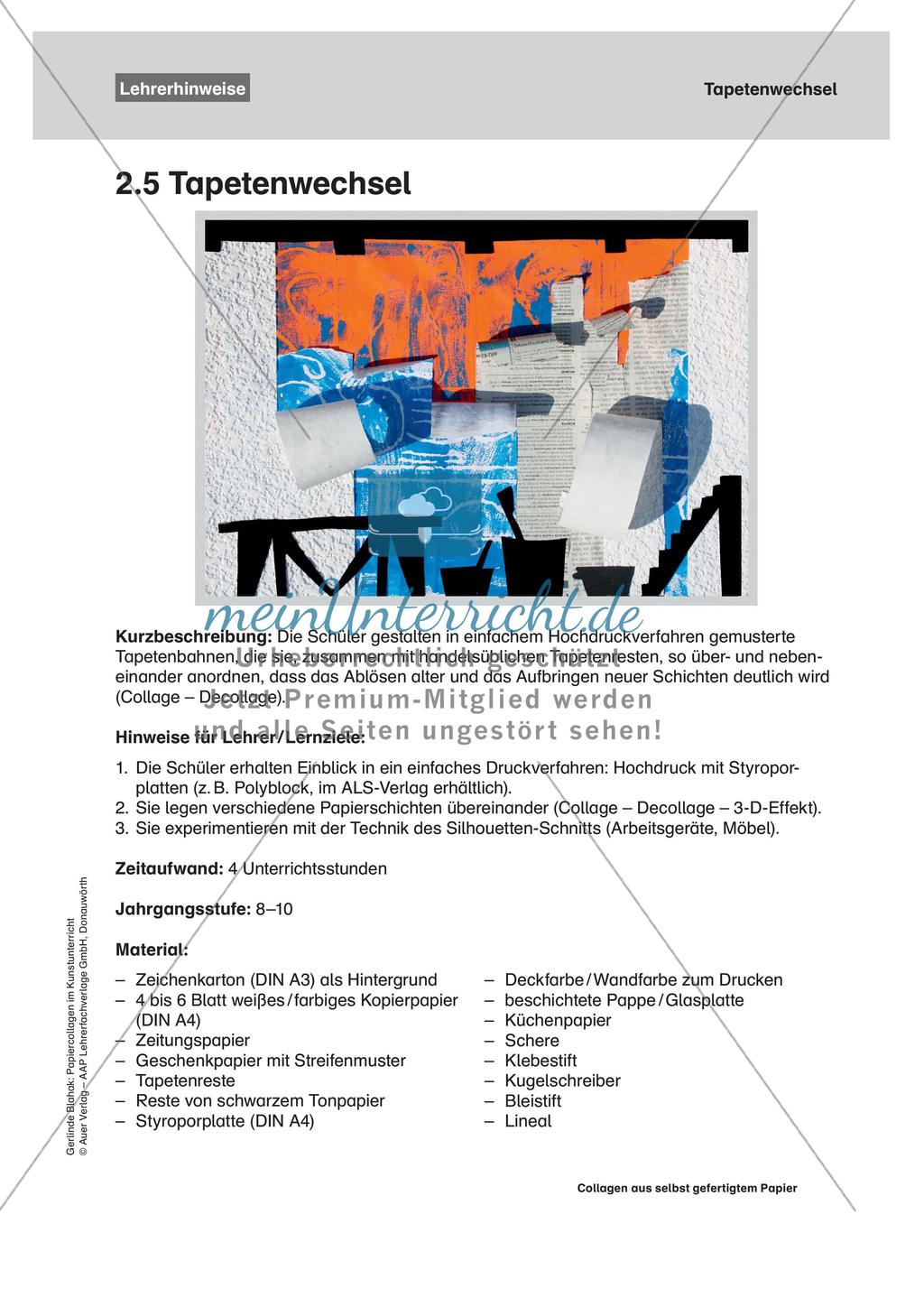 Collagen aus selbst gefertigtem Papier: Drucken und Malen Preview 3