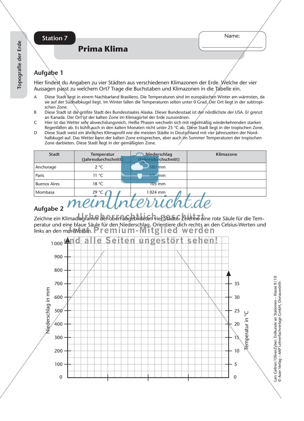 Stationenarbeit: Topografie der Erde Preview 11