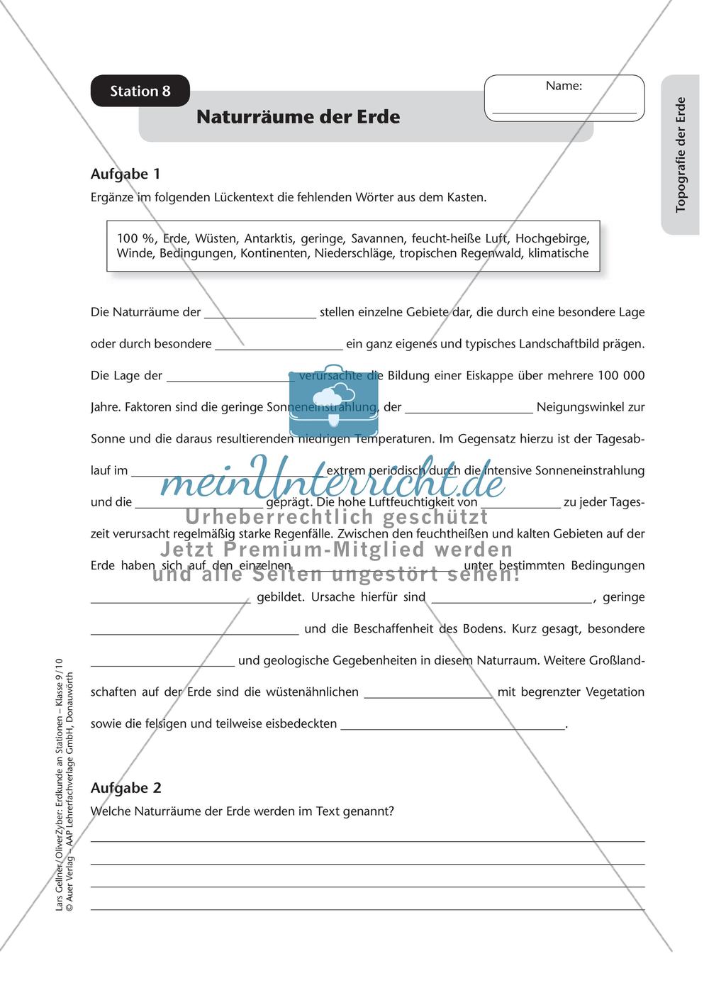 Stationenarbeit: Topografie der Erde Preview 12