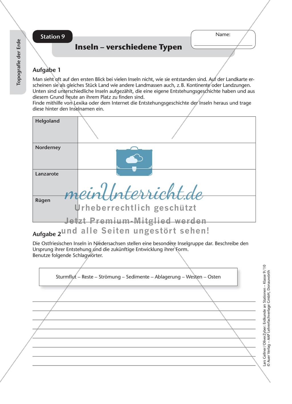 Stationenarbeit: Topografie der Erde Preview 13