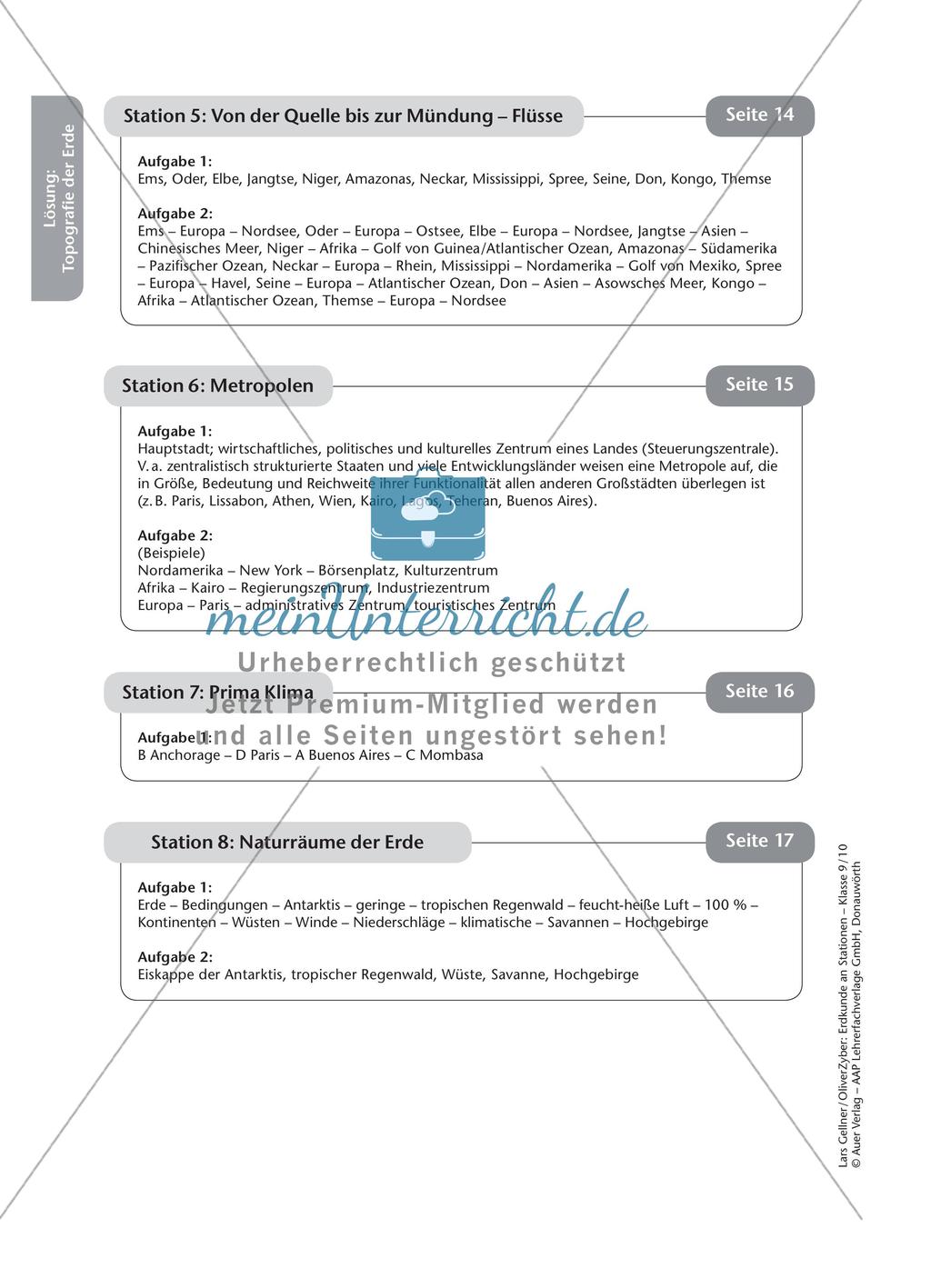 Stationenarbeit: Topografie der Erde Preview 16