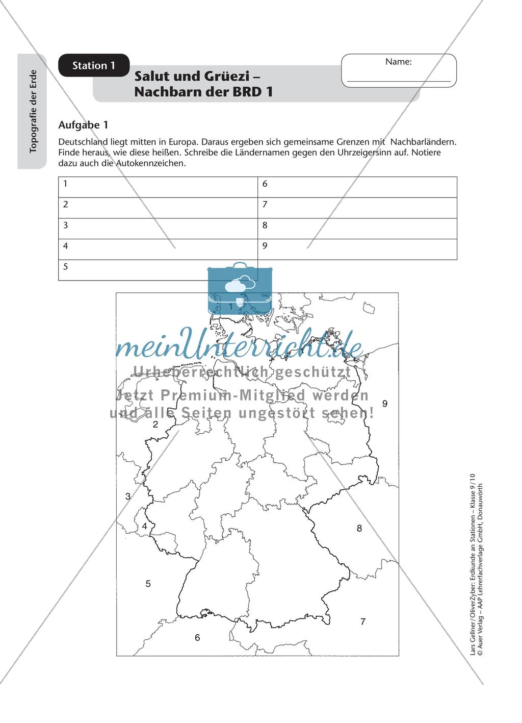 Stationenarbeit: Topografie der Erde Preview 3