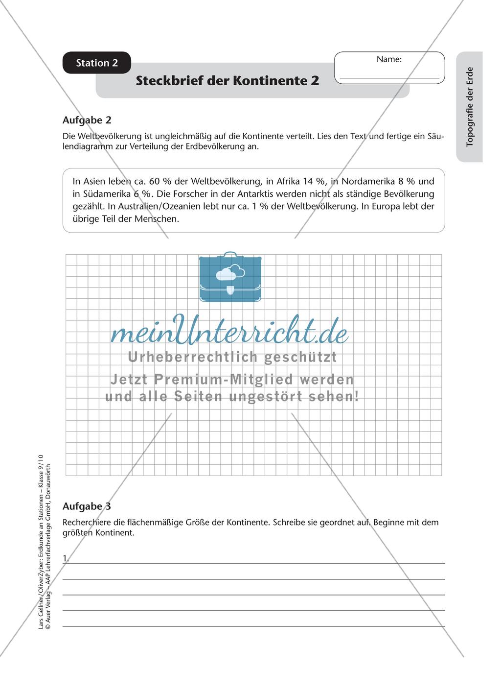Stationenarbeit: Topografie der Erde Preview 6