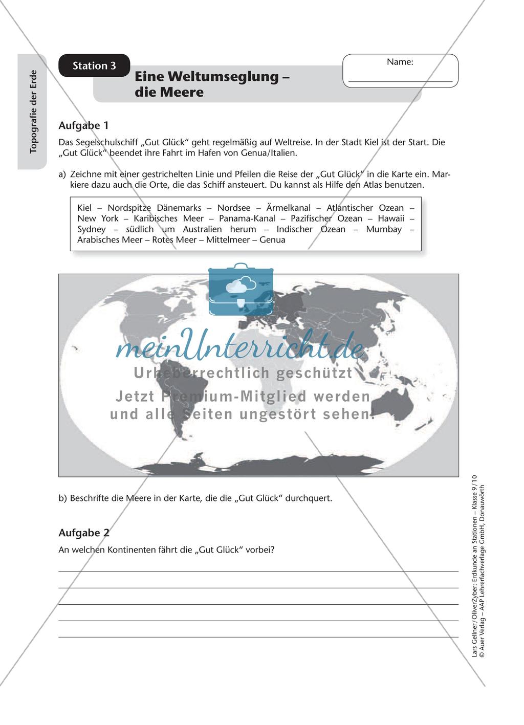 Stationenarbeit: Topografie der Erde Preview 7