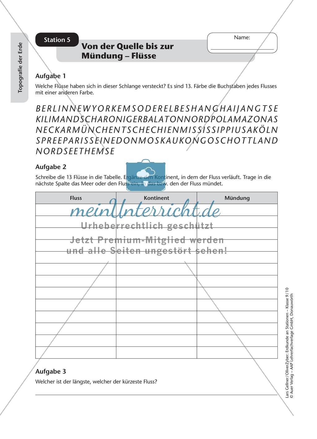 Stationenarbeit: Topografie der Erde Preview 9