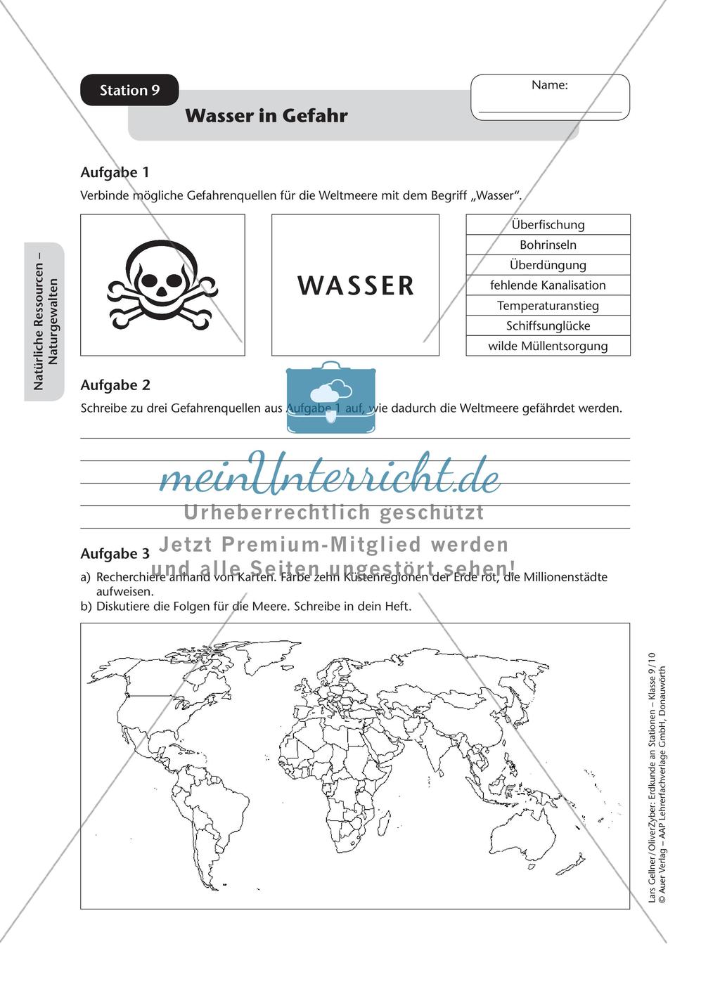 Stationenarbeit: Natürliche Ressourcen - Naturgewalten Preview 11