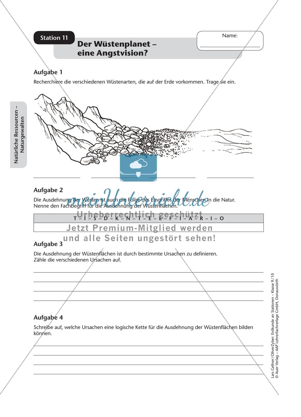 Stationenarbeit: Natürliche Ressourcen - Naturgewalten Preview 13