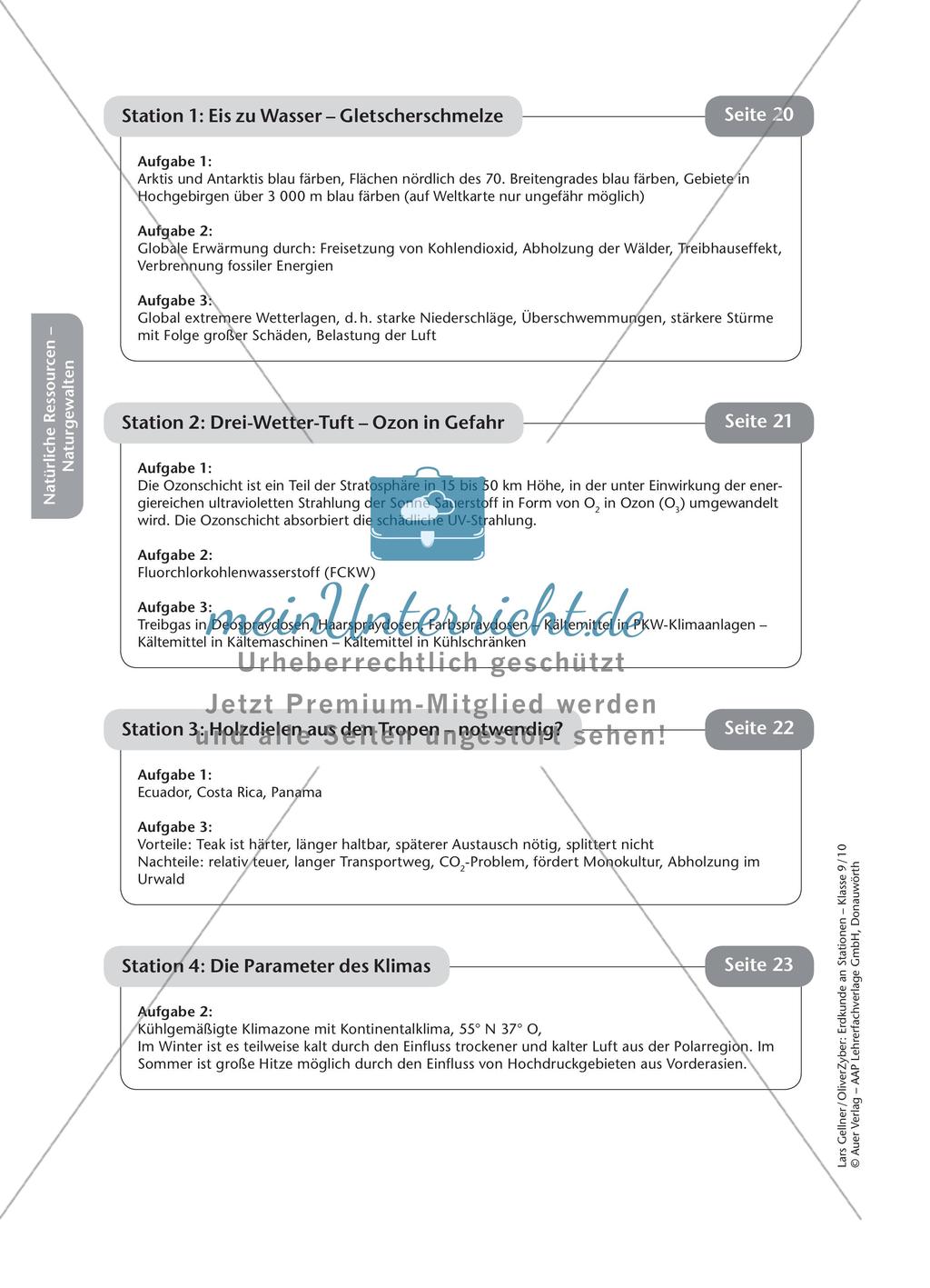 Stationenarbeit: Natürliche Ressourcen - Naturgewalten Preview 15