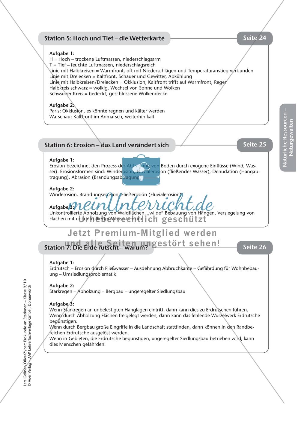 Stationenarbeit: Natürliche Ressourcen - Naturgewalten Preview 16