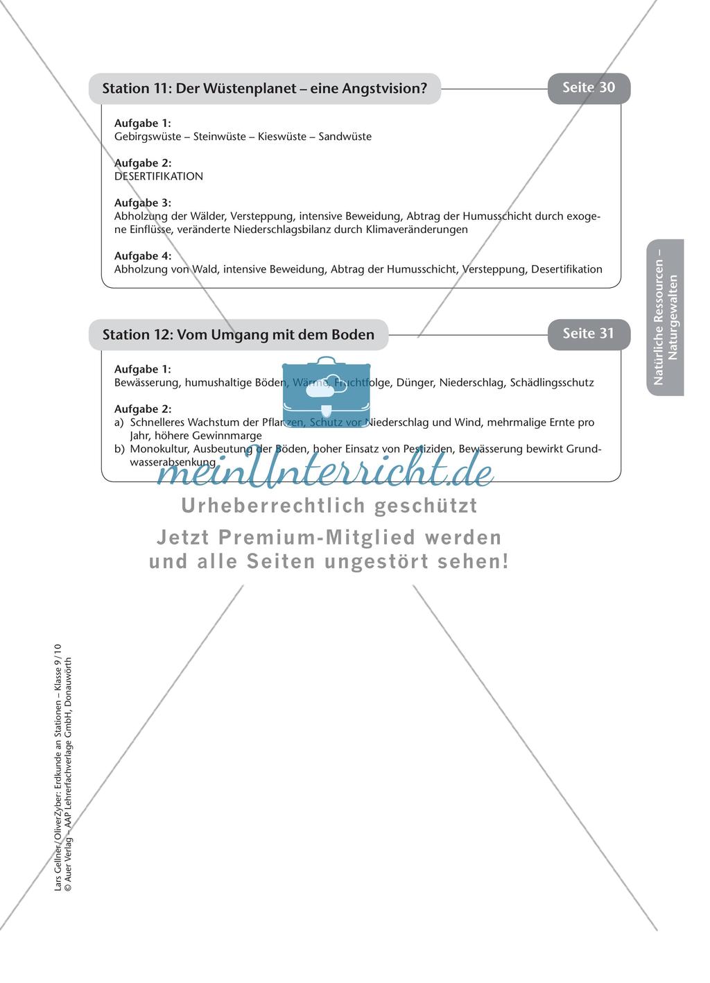 Stationenarbeit: Natürliche Ressourcen - Naturgewalten Preview 18