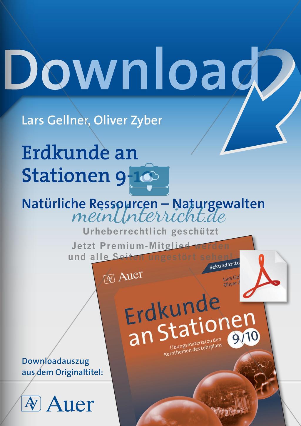 Stationenarbeit: Natürliche Ressourcen - Naturgewalten Preview 1