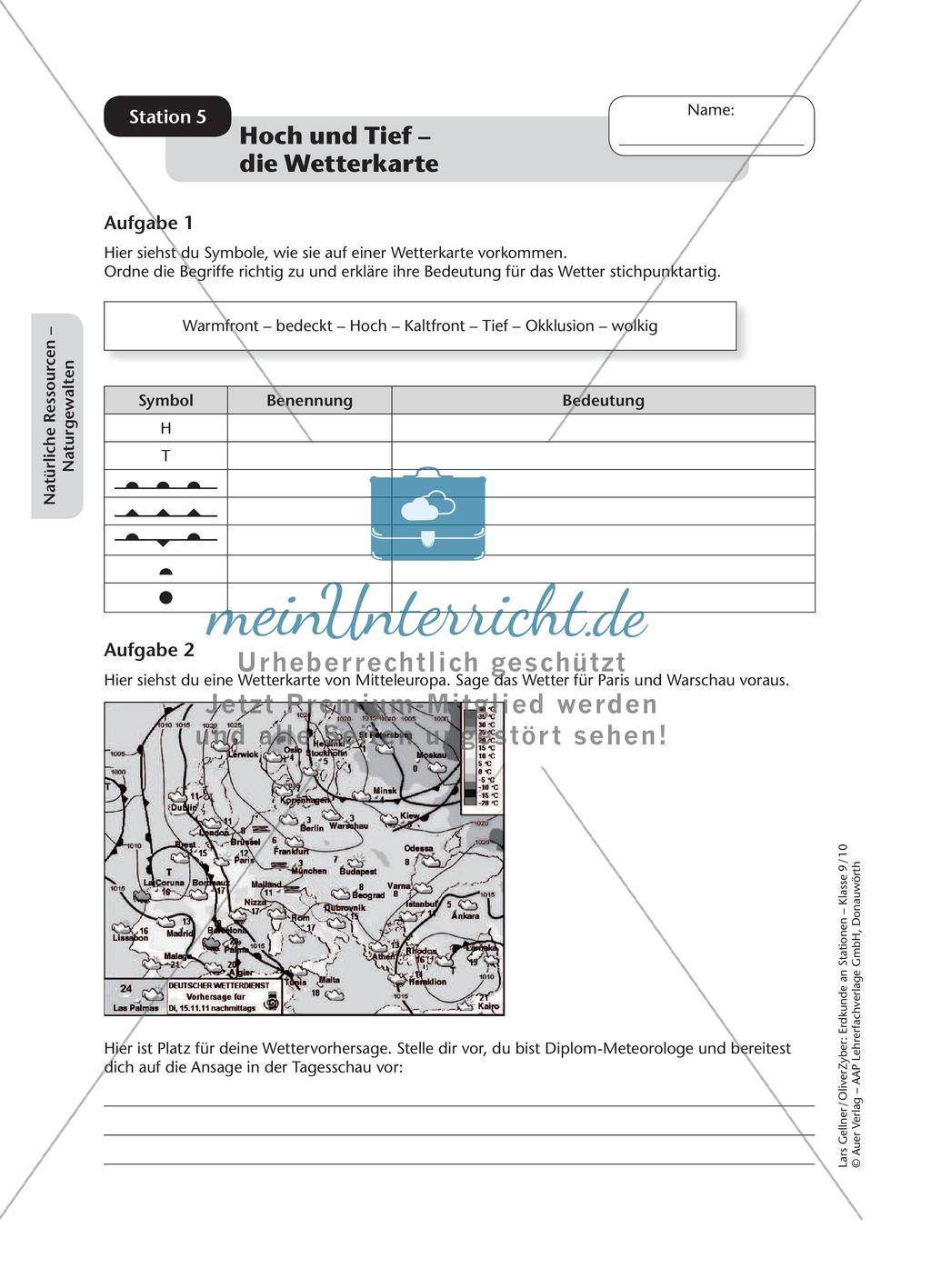 Stationenarbeit: Natürliche Ressourcen - Naturgewalten Preview 7