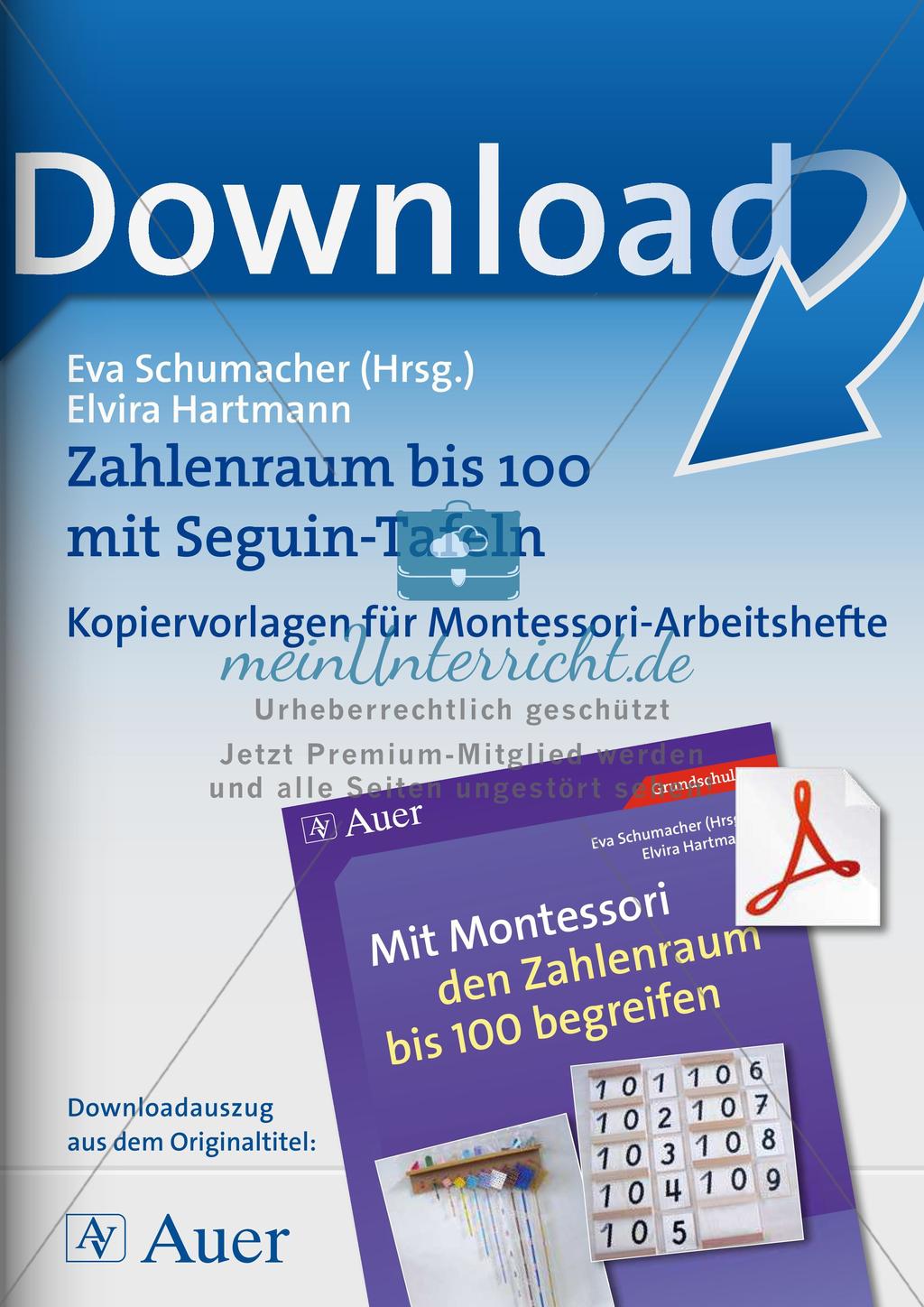 Zahlenraum bis 100 mit Seguin-Tafeln Preview 1