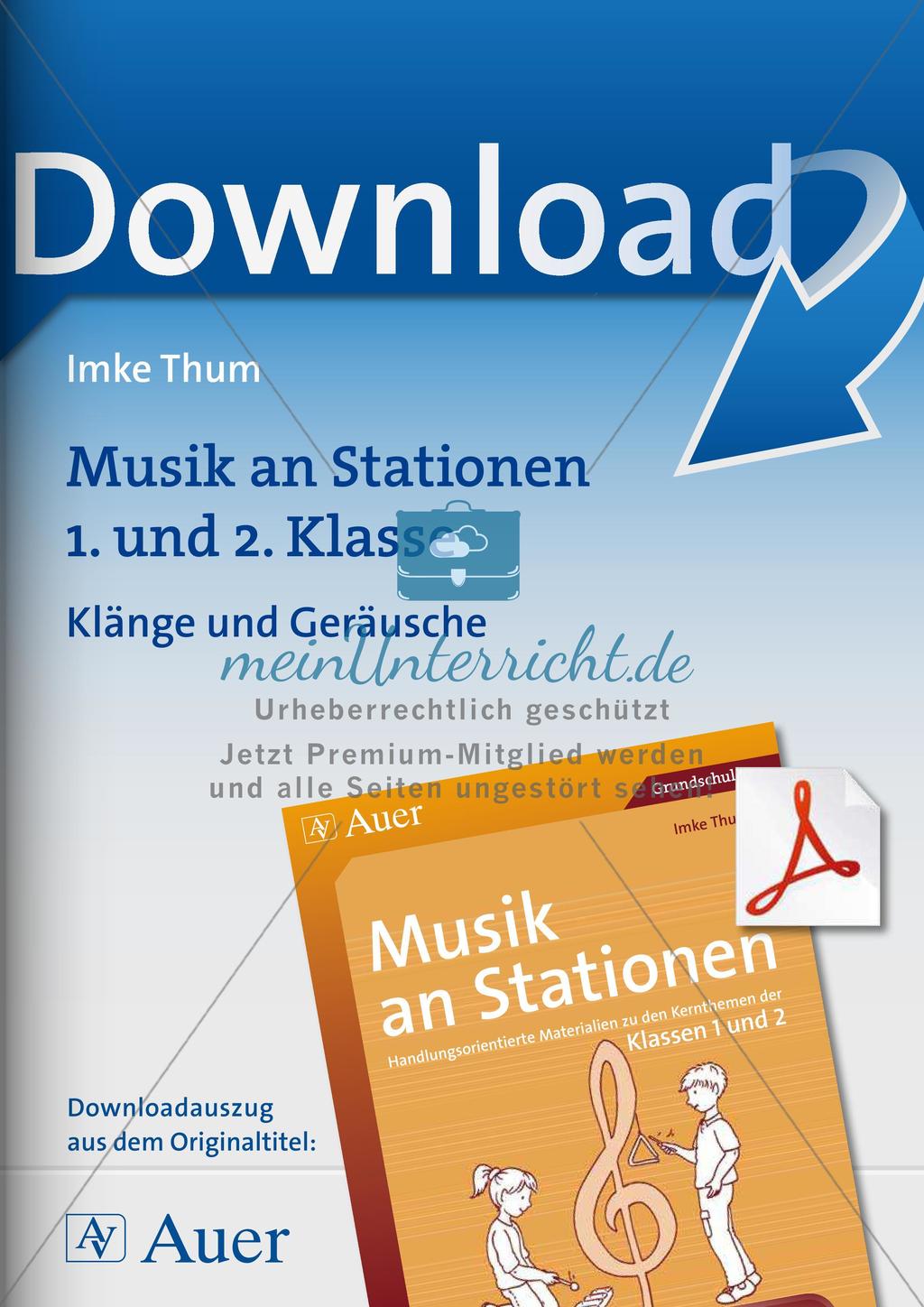 Musik an Stationen: Klänge und Geräusche Preview 1