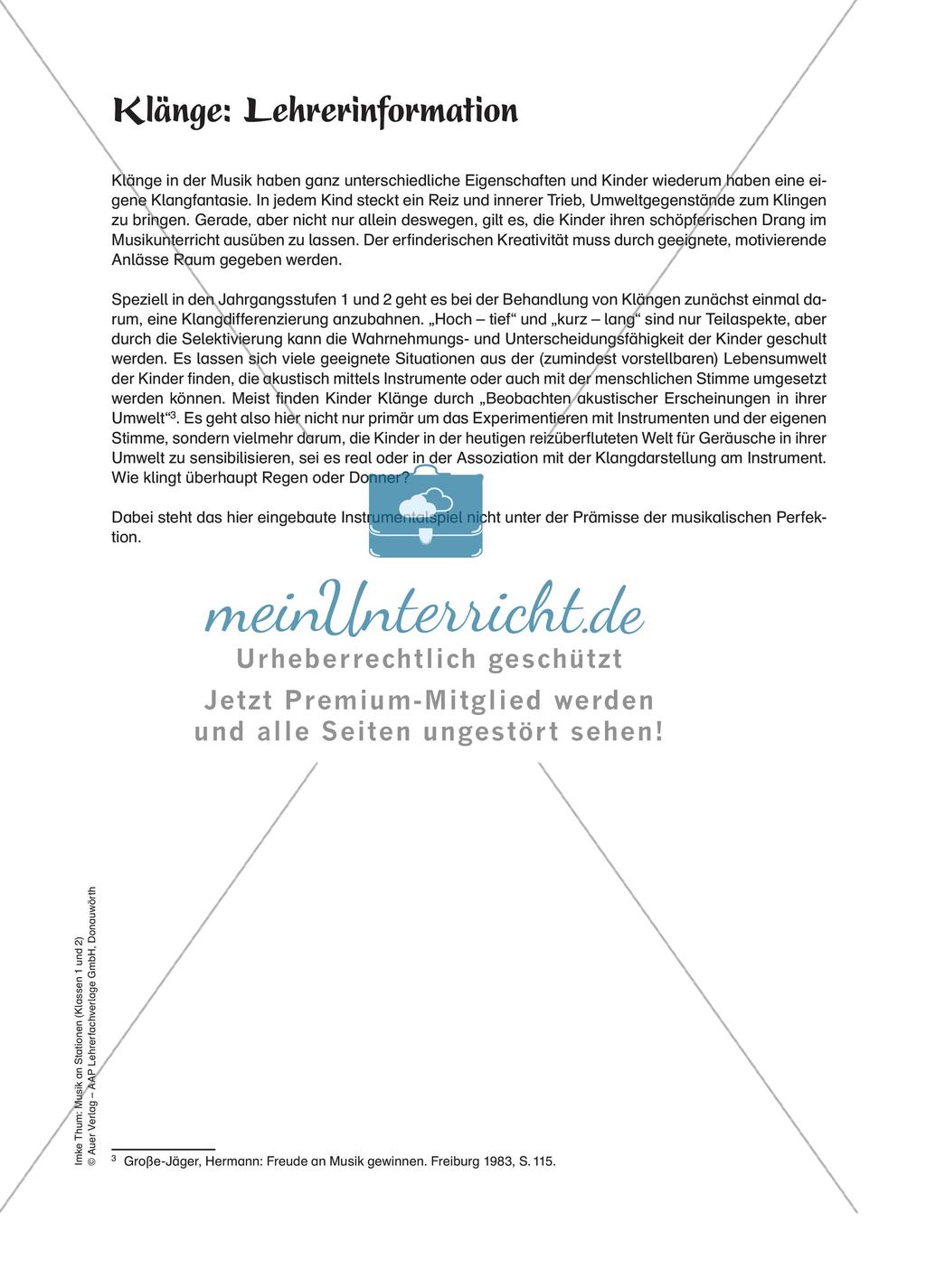 Musik an Stationen: Klänge und Geräusche Preview 3