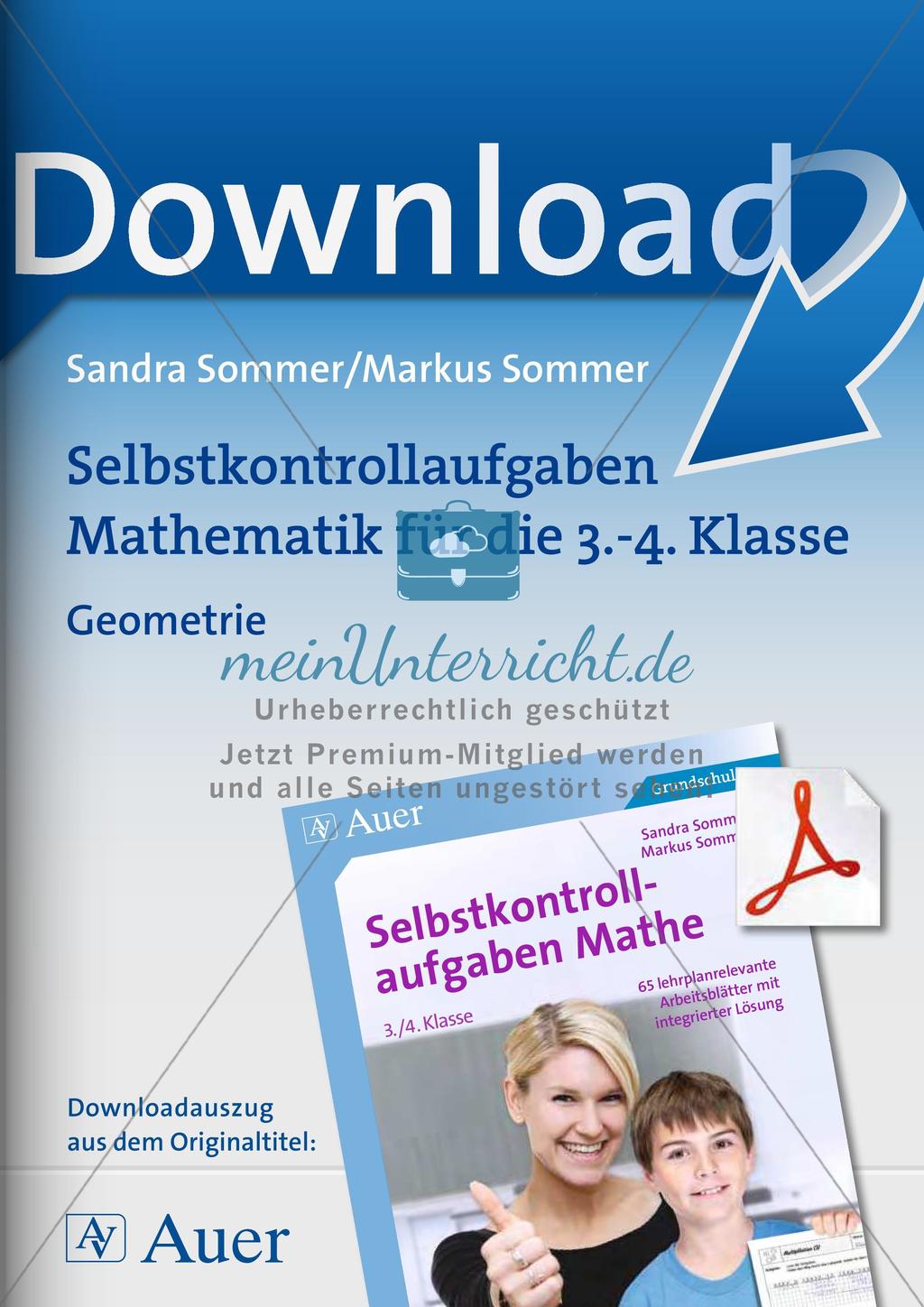 Selbstkontrollaufgaben - Geometrie Preview 1