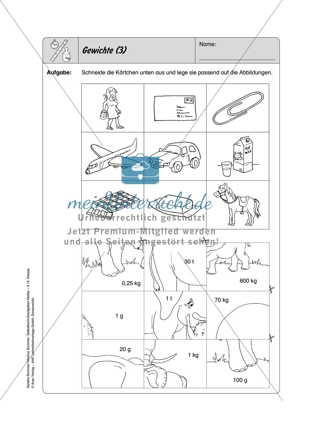 Selbstkontrollaufgaben Mathematik: Größen Preview 14