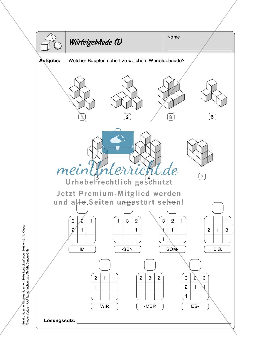 Selbstkontrollaufgaben Mathematik - Raum und Form Preview 12