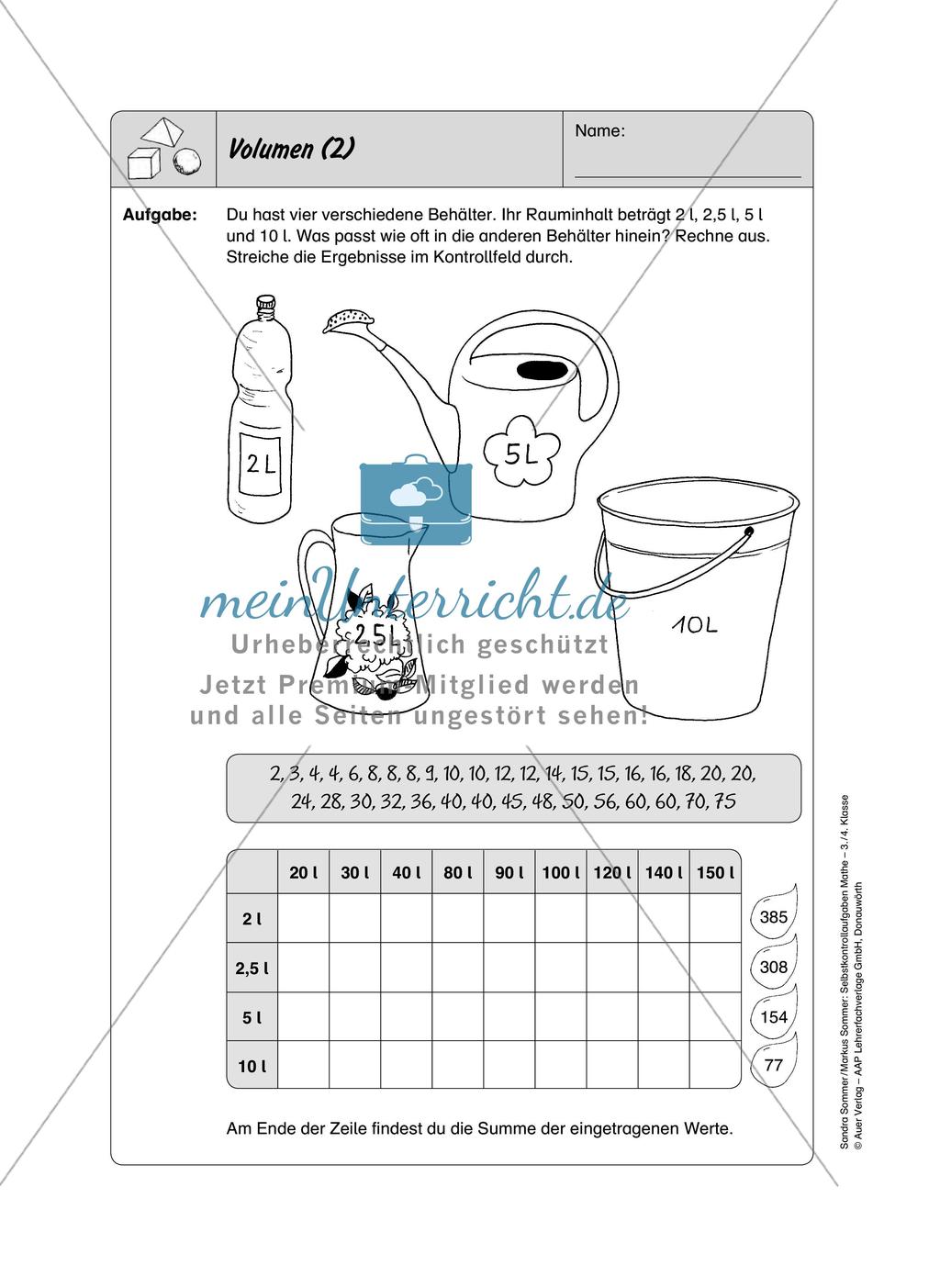 Selbstkontrollaufgaben Mathematik - Raum und Form Preview 9