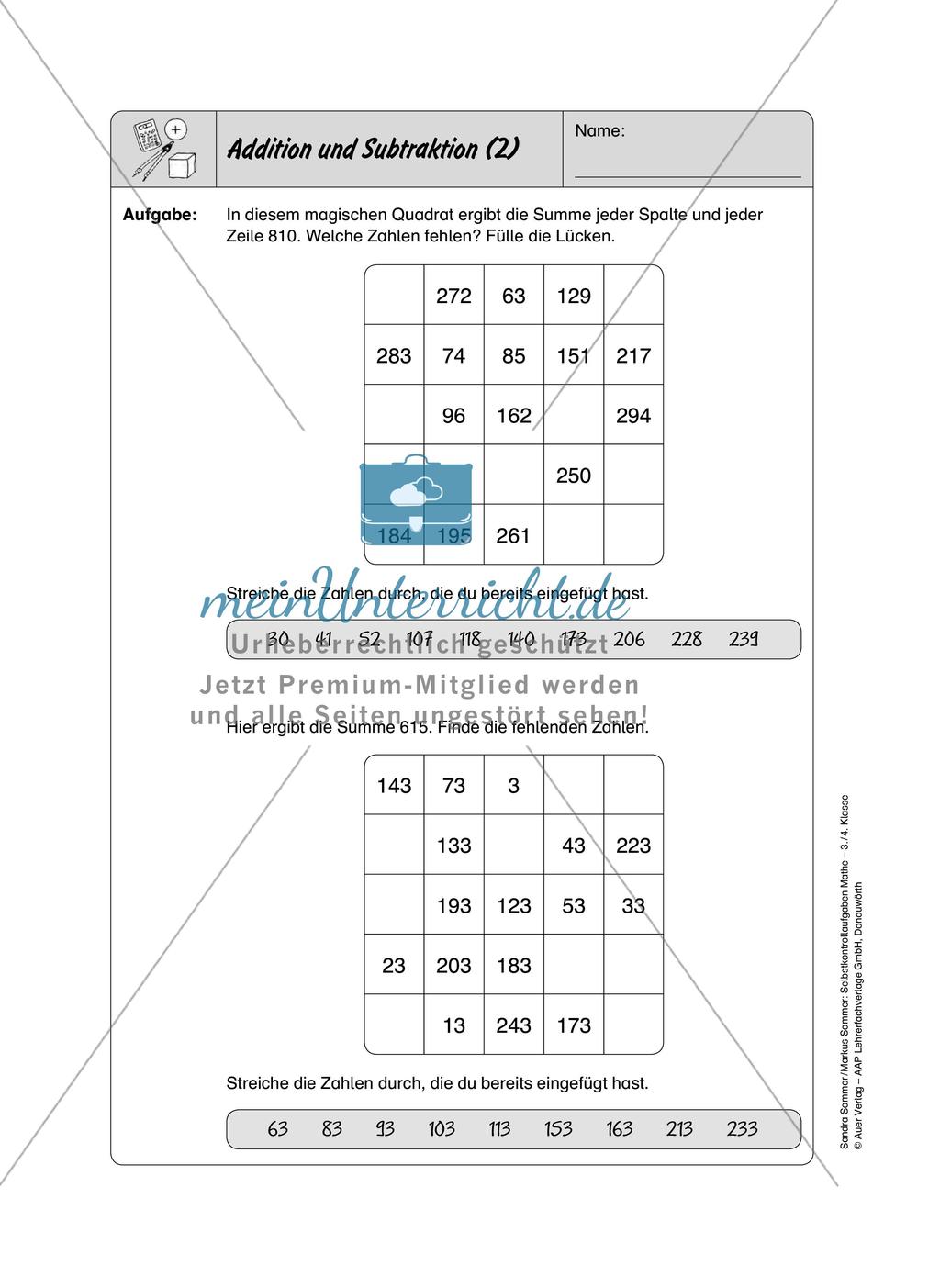 Selbstkontrollaufgaben Mathematik - Gemischte Übungen Preview 4