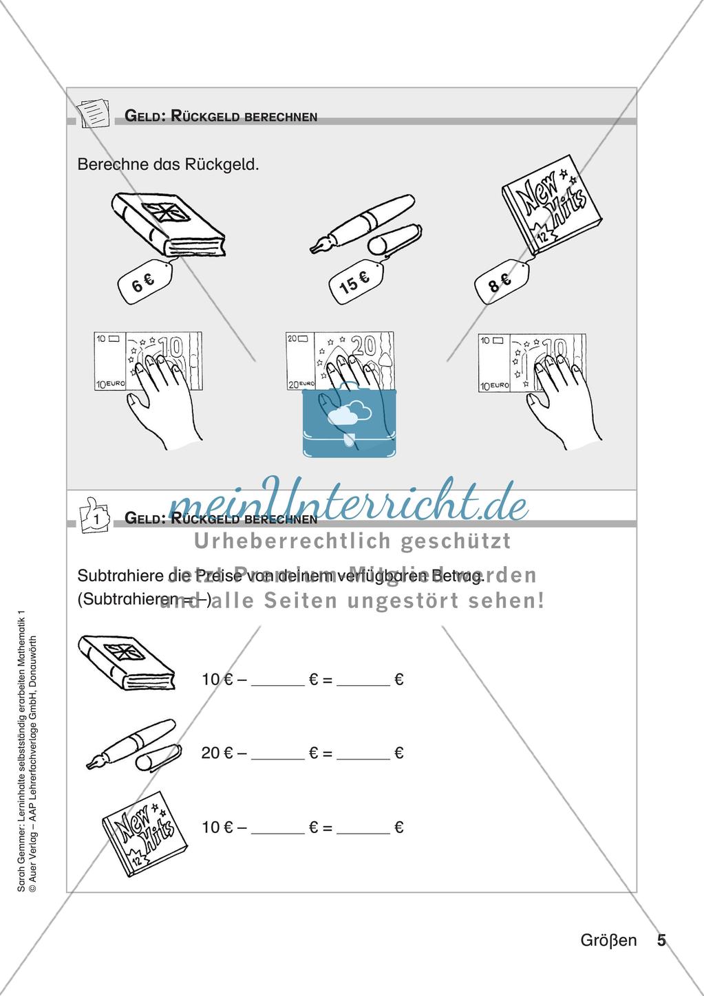 Lerninhalte selbstständig erarbeiten - Größen Preview 7