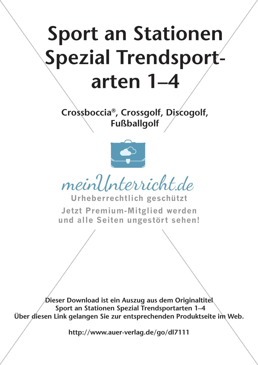 Sport an Stationen Spezial - Crossboccia, Crossgolf, Discogolf, Fußballgolf Preview 2