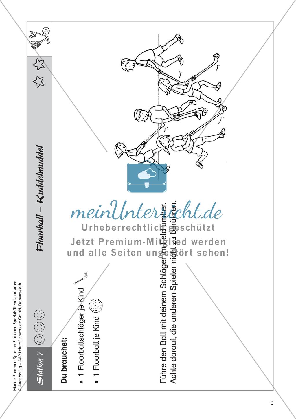 Sport an Stationen - Tchoukball, Floorball, Speed Badminton, Jonglieren Preview 11