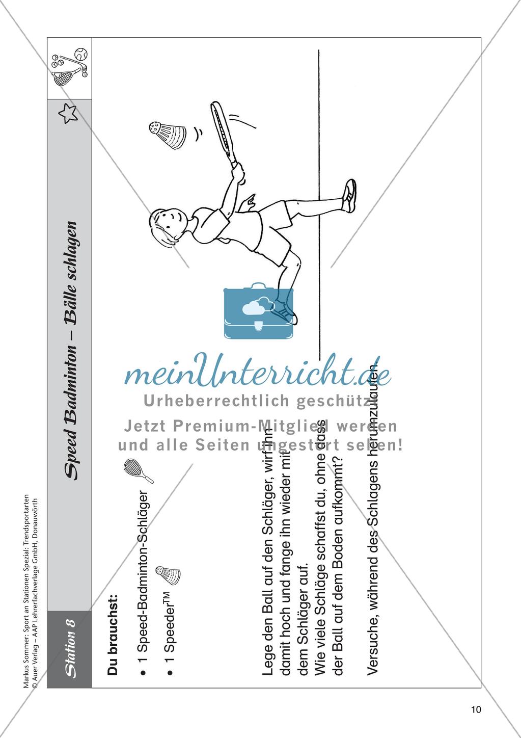 Sport an Stationen - Tchoukball, Floorball, Speed Badminton, Jonglieren Preview 12