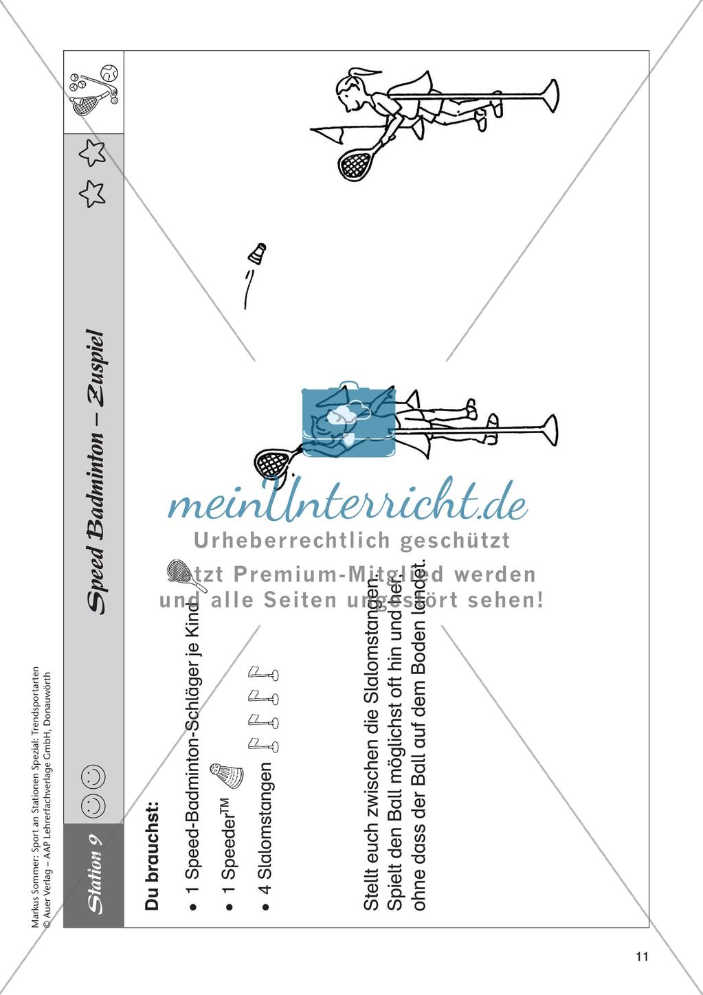 Sport an Stationen - Tchoukball, Floorball, Speed Badminton, Jonglieren Preview 13