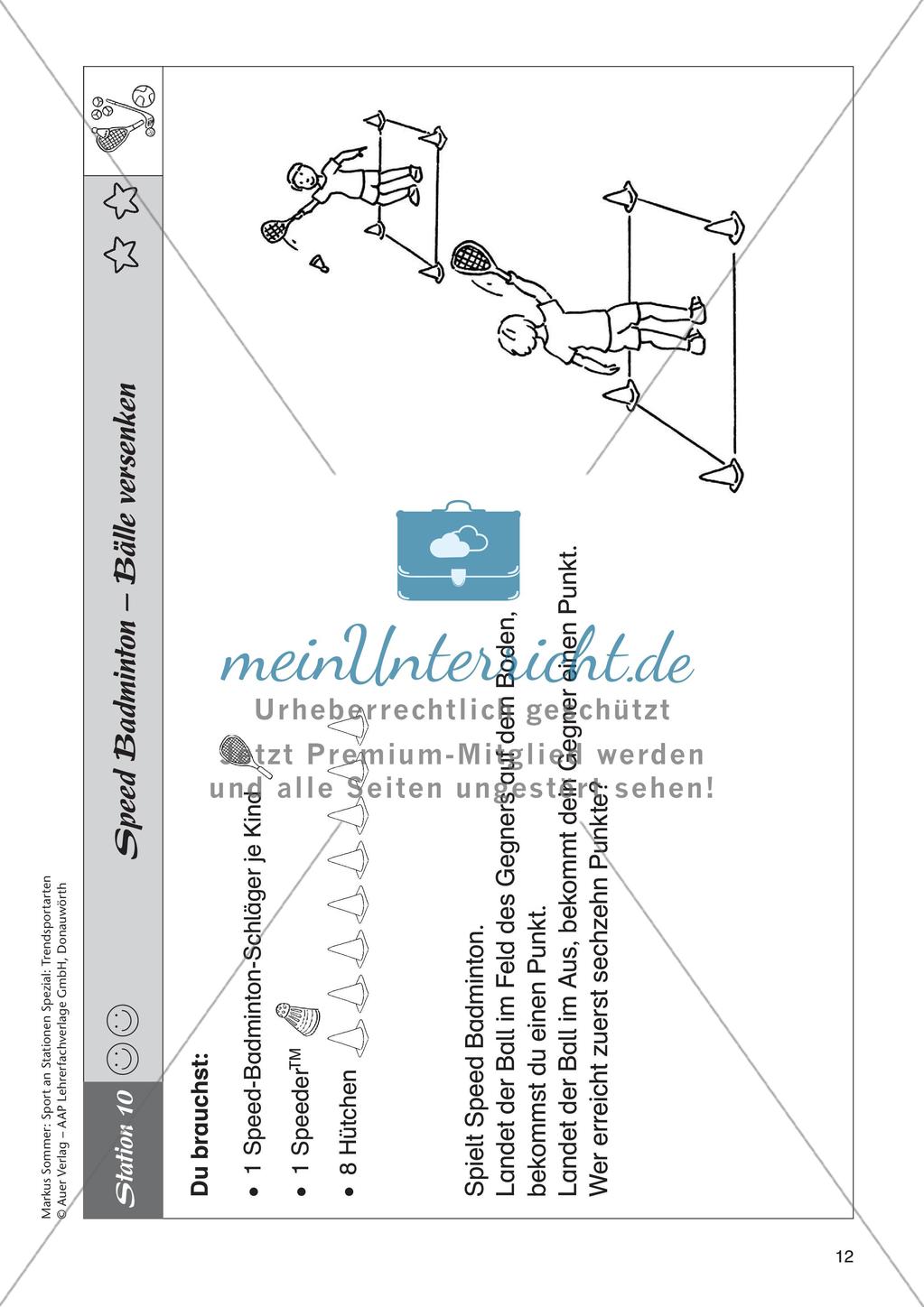 Sport an Stationen - Tchoukball, Floorball, Speed Badminton, Jonglieren Preview 14