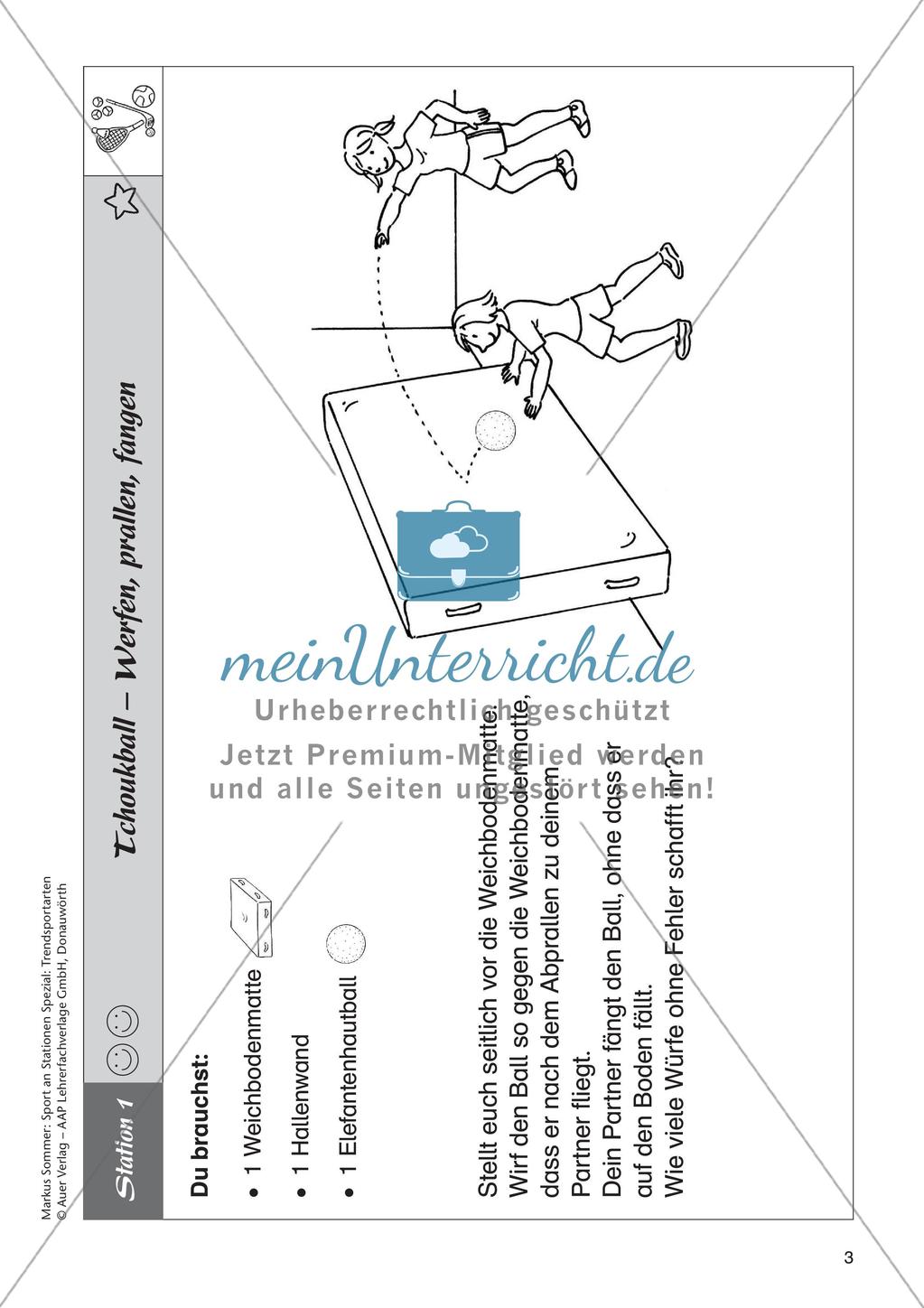 Sport an Stationen - Tchoukball, Floorball, Speed Badminton, Jonglieren Preview 5