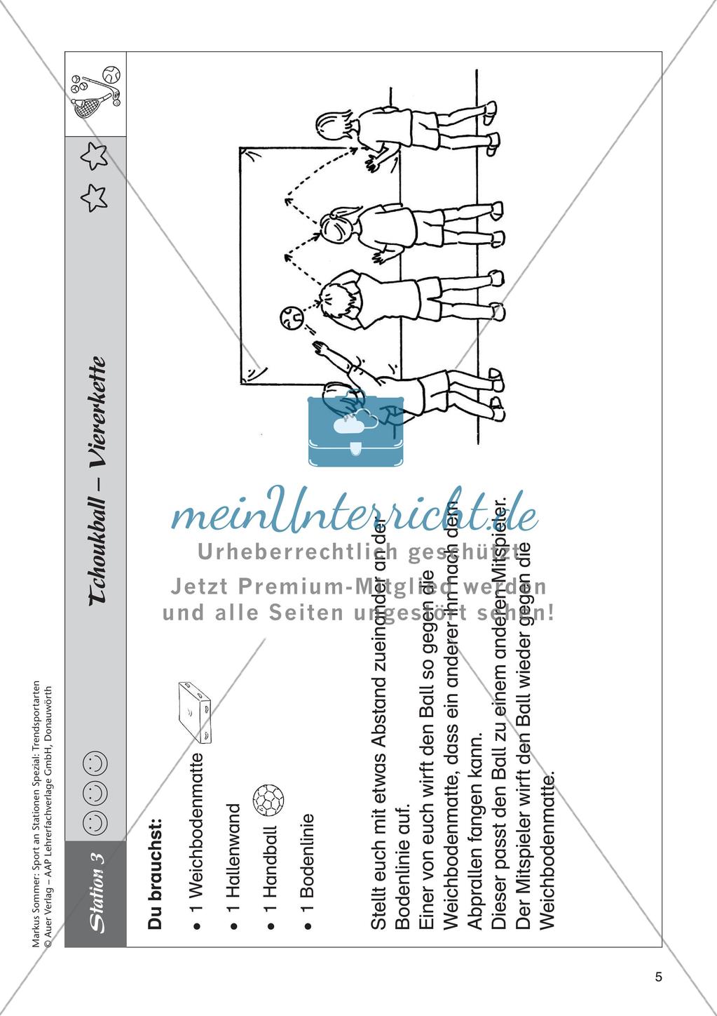 Sport an Stationen - Tchoukball, Floorball, Speed Badminton, Jonglieren Preview 7