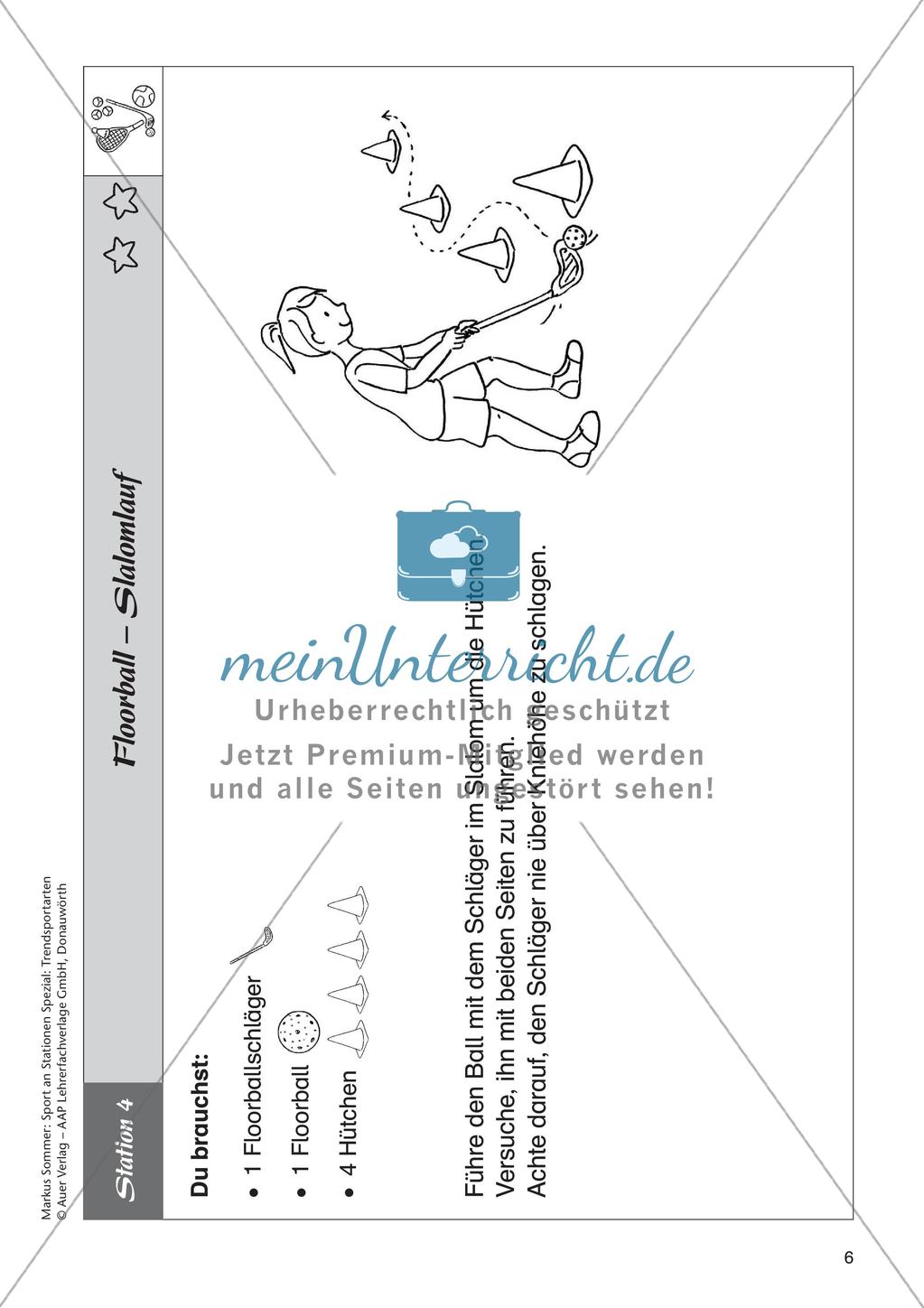 Sport an Stationen - Tchoukball, Floorball, Speed Badminton, Jonglieren Preview 8