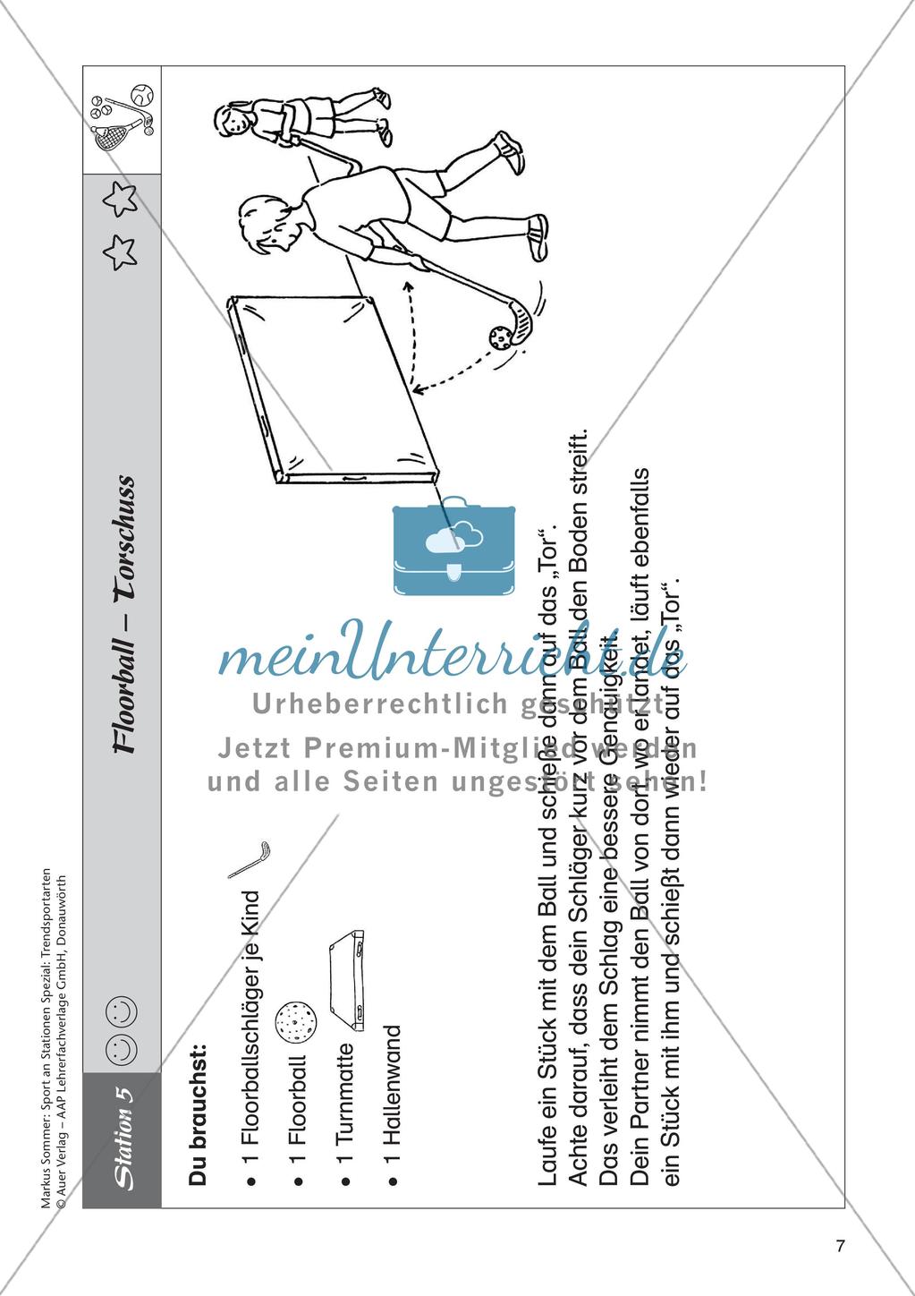 Sport an Stationen - Tchoukball, Floorball, Speed Badminton, Jonglieren Preview 9