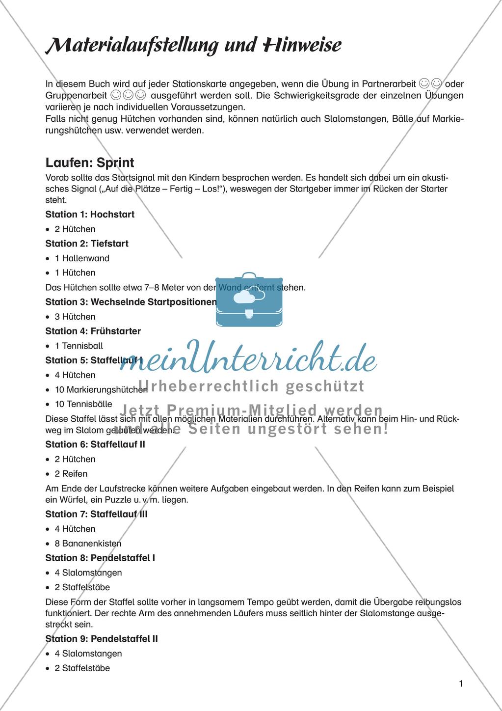 Sport an Stationen - Leichtathletik - Laufen: Sprint Preview 3