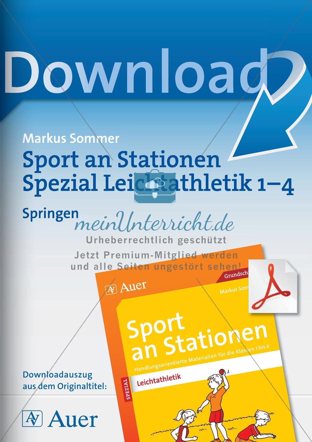 Sport an Stationen - Leichtathletik - Springen Preview 1