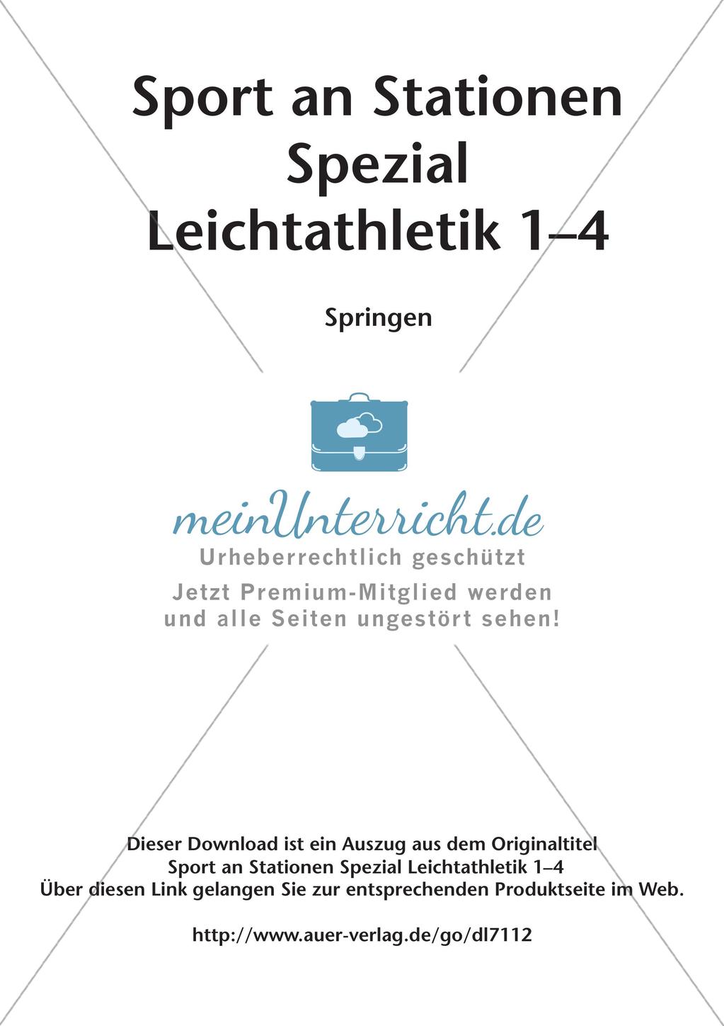 Sport an Stationen - Leichtathletik - Springen Preview 2